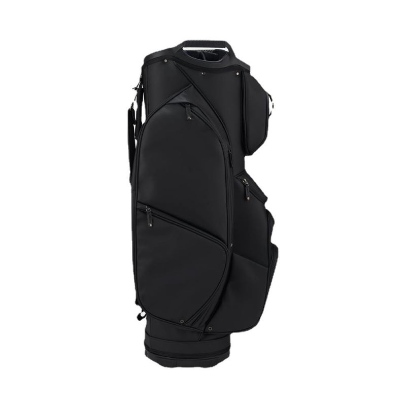Premium Black PU Golf Cart Bag with 14 Compartments