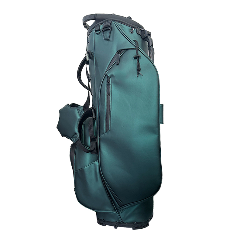 Waterproof Green PU Golf Stand Bag with 6 Head Compartments